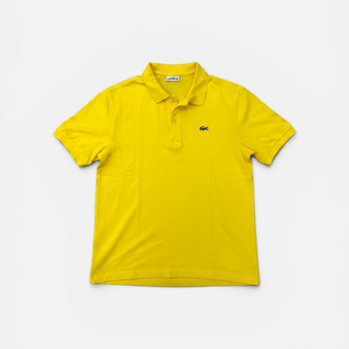 Lacoste Κίτρινη Ανδρική Μπλούζα Polo με Κεντημένο Κροκόδειλο